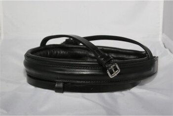 Hans Melzer Reithalfter breit englisch kombiniert schwarz unterlegt – Bild 1 von 2