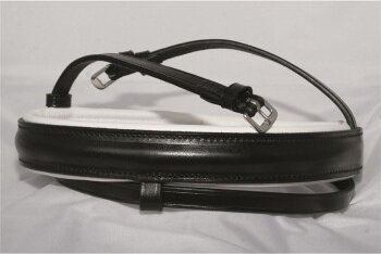 Hans Melzer Reithalfter breit englisch kombiniert weiß unterlegt Pony – Bild 1 von 2