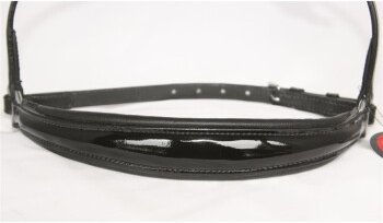 Produktbild von Hans Melzer Reithalfter hannoversch LACK schwarz/silber