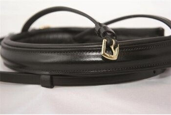 Hans Melzer Reithalfter Standard Englisch kombiniert Schwarz/Messing Pony – Bild 1 von 2