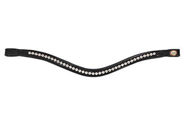 Hans Melzer Stirnriemen Wiesbaden schwarz mit silbernen Steinen – Bild 1 von 3