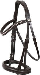 Hans Melzer Trense Calgary englisches Reithalfter ohne Sperrriemen braun/silber Pony – Bild 1 von 2