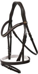 Hans Melzer Trense Kentucky braun/silber weiß unterlegt WB – Bild 1 von 2