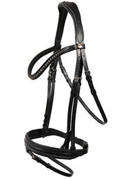 Hans Melzer Trense Luhmühlen schwarz/silber mit dunklen Kristallen (Pony) – Bild 1 von 3