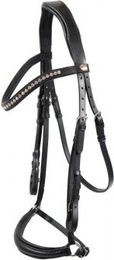 Hans Melzer Trense Valluhn schwarz/silber hannoversches Reithalfter – Bild 1 von 2