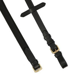 Hans Melzer Zügel feingummiert schwarz/messing – Bild 1 von 2