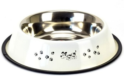 Produktbild von Happet Futternapf Edelstahl weiß