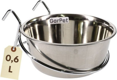 Happet Napf Edelstahlnapf zum Aufhängen Trinknapf Hund Futterschale Vogel Zubehör – Bild 1 von 5