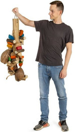 Produktbild von Happy Bird Tier-Intelligenzspielzeug Riesen-Holz-Kokusnuss Vogelspielzeug - 6200 g