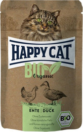 Produktbild von HAPPY CAT BIO Organic 85 Gramm Katzennassfutter 12 x 85 Gramm Huhn mit Ente