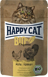 Produktbild von HAPPY CAT BIO Organic 85 Gramm Katzennassfutter 12 x 85 Gramm Huhn mit Pute