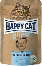 Produktbild von Happy Cat Bio Pouch Huhn - 12 x 85 g