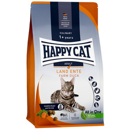 Produktbild von Happy Cat Culinary Adult Land Ente Katzen-Trockenfutter - 4 x 1,3 kg