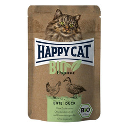 Produktbild von Happy Cat Katzen Nassfutter Bio Huhn & Ente - 12 x 85 g