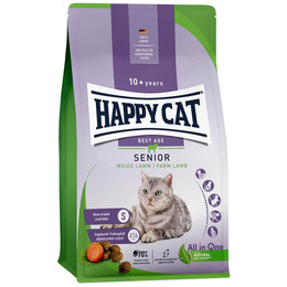 Produktbild von Happy Cat Katzen Trockenfutter Senior Weide Lamm 300 g x 6 Stk.