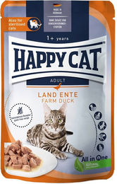 Produktbild von Happy Cat Meat in Sauce Land Ente 12x85g
