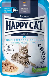 Produktbild von Happy Cat Meat in Sauce Quellwasser Forelle - 12 x 85 g