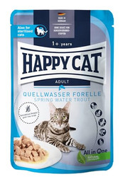Produktbild von Happy Cat Meat in Sauce Quellwasser Forelle Katzen Nassfutter - 20 x 85 g