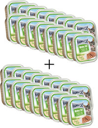 Produktbild von Happy Cat Minkas DuoPaté Geflügel und Lamm - 16 +16 Gratis