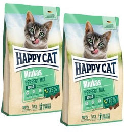 Produktbild von HAPPY CAT Minkas Trockenfutter Katze Adult, Perfect Mix, Geflügel, Fisch & Lamm 2x10 kg