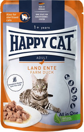 Produktbild von Happy Cat Pouch Meat in Sauce Land-Ente - 12 x 85 g