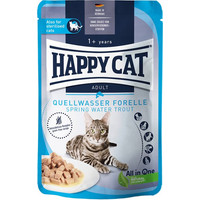 Produktbild von Happy Cat Pouch Meat in Sauce Quellwasser-Forelle - 12 x 85 g