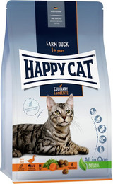 Produktbild von HAPPY CAT Supreme Culinary Land-Ente Katzentrockenfutter Sparpaket 2 x 4 Kilogramm