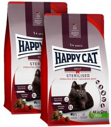 Produktbild von HAPPY CAT Trockenfutter Katze Adult Sterilised Voralpen-Rind - 2 x 10 kg