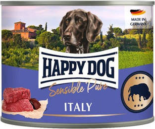 Produktbild von HAPPY DOG 200 Gramm Hundenassfutter Sparpaket 24 x 200 Gramm Büffel Pur
