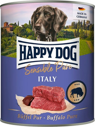 Produktbild von HAPPY DOG 800 Gramm Hundenassfutter 6 x 800 Gramm Büffel Pur