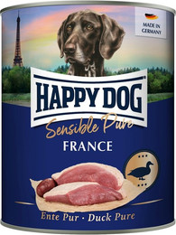 Produktbild von HAPPY DOG 800 Gramm Hundenassfutter Sparpaket 12 x 800 Gramm Ente Pur