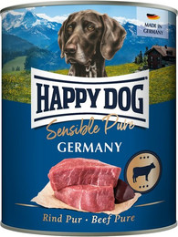 Produktbild von HAPPY DOG 800 Gramm Hundenassfutter Sparpaket 12 x 800 Gramm Sensible Pure Rind Pur