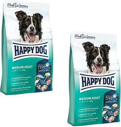 Produktbild von HAPPY DOG fit & vital Medium Adult Hundetrockenfutter Sparpaket 2 x 12 Kilogramm