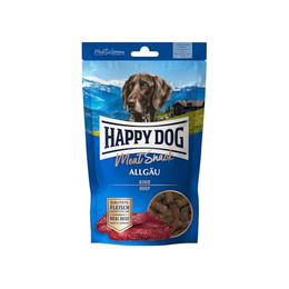 Produktbild von Happy Dog Meat Snack Allgäu Leckerli für sensible Hunde aus getrocknetem Rindfleisch - 10 x 75 g