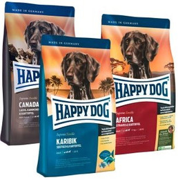 Produktbild von HAPPY DOG Sensible Probierpaket Länderreise 2.0 - 3 x 1 kg