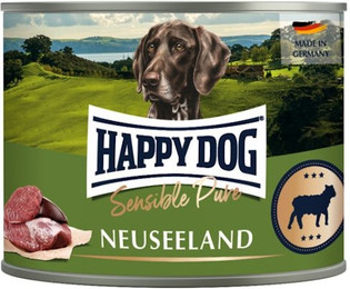 Produktbild von HAPPY DOG Sensible Pure 200g Hundenassfutter Sparpaket 12 x 200 Gramm Neuseeland Lamm Pur