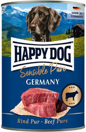 Produktbild von HAPPY DOG Sensible Pure 400g Hundenassfutter Sparpaket 12 x 400 Gramm Germany Rind
