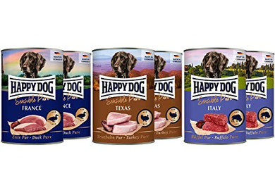 Produktbild von Happy Dog Sensible Pure Mischtray - 6 x 400 g