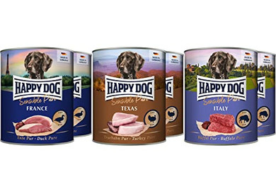 Produktbild von Happy Dog Sensible Pure Mischtray - 6 x 800 g