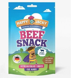 Produktbild von HAPPY JACKY Mono Hundesnack 6x130g Rind pur