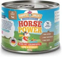 HAPPY JACKY Nassfutter Hypoallergen Pferd mit Süßkartoffel 12x200 g – Bild 1 von 3