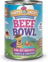 Produktbild von HAPPY JACKY Nassfutter Monoprotein Rind und Kartoffel - 12 x 410 g