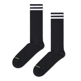 Produktbild von Happy Socks Solid Sneaker Thin Crew Sock Black 41-46