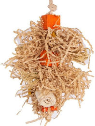 Produktbild von HappyBird Orange Shred-Tuft Schredderspielzeug für Sittich und kleine Papageien