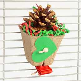 Produktbild von HappyBird Pinecone Cup natürliches Knabberspielzeug zur Wandbefestigung
