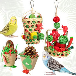 Produktbild von HappyBird Vogelspielzeug für Sittiche im Bundle