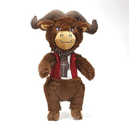 Produktbild von Happypet Hundespielzeug Stofftier Dandy Dude Büffel mit Quietscher - 40 cm