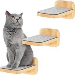 Produktbild von HAPPYPET Katzentreppen 3er-Set für Wandmontage