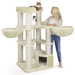 Produktbild von HAPPYPET Kratzbaum für große Katzen Oscar 161 cm stabil Creme