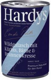 Produktbild von Hardys Edition Cornelia Poletto Nassfutter Hund Adult 6x400 g Wildgulasch mit Kürbis, Birne und Brunnenkresse